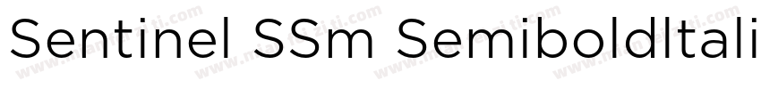 Sentinel SSm Semiboldltalici字体转换